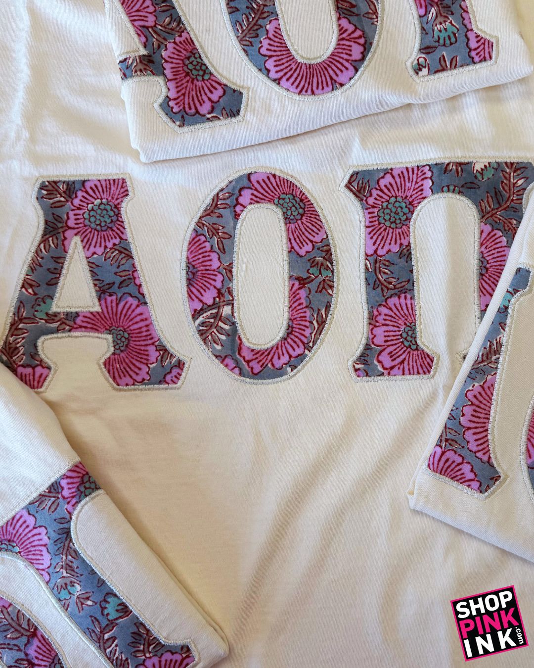 Alpha Omicron Pi - Lettered Shirt - Painted Petal