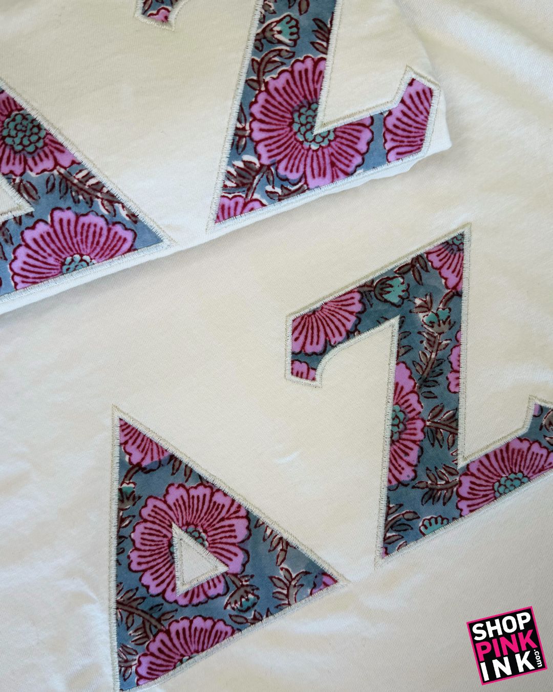 Delta Zeta - Lettered Shirt - Painted Petal