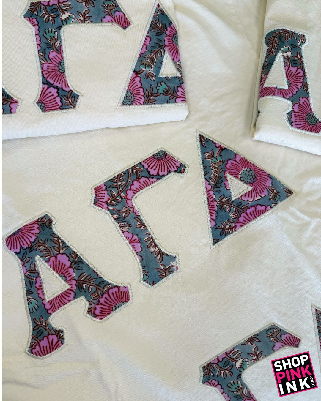 Alpha Gamma Delta - Lettered Shirt - Painted Petal
