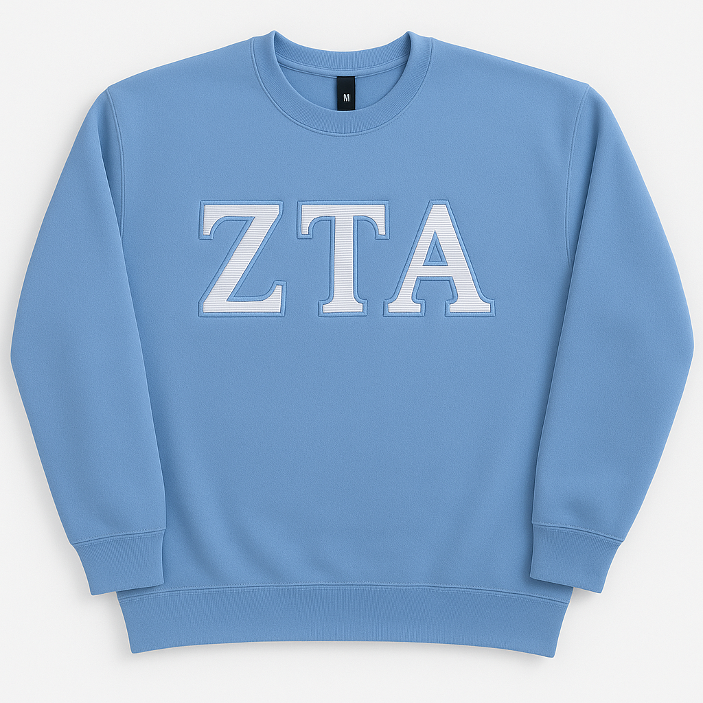 Zeta Tau Alpha - Carolina Subtle Stitch Crew