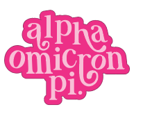 Alpha Omicron Pi - Swirl Sticker