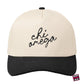 Chi Omega - Natural Script Hat - 25611