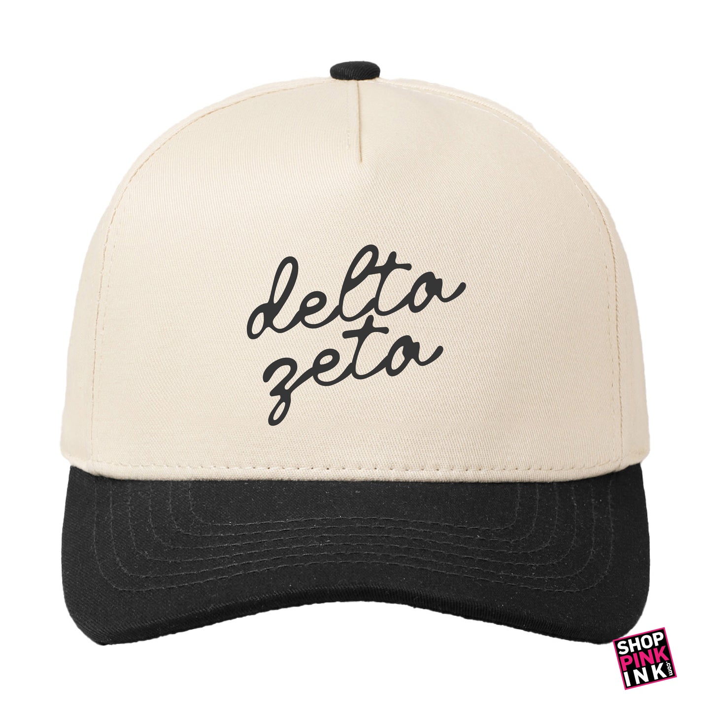 Delta Zeta - Natural Script Hat - 25611
