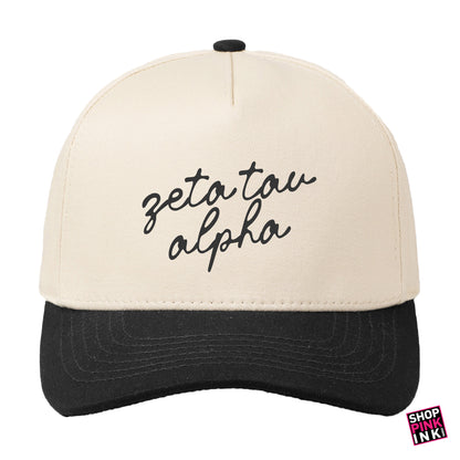 Zeta Tau Alpha - Natural Script Hat -  25611
