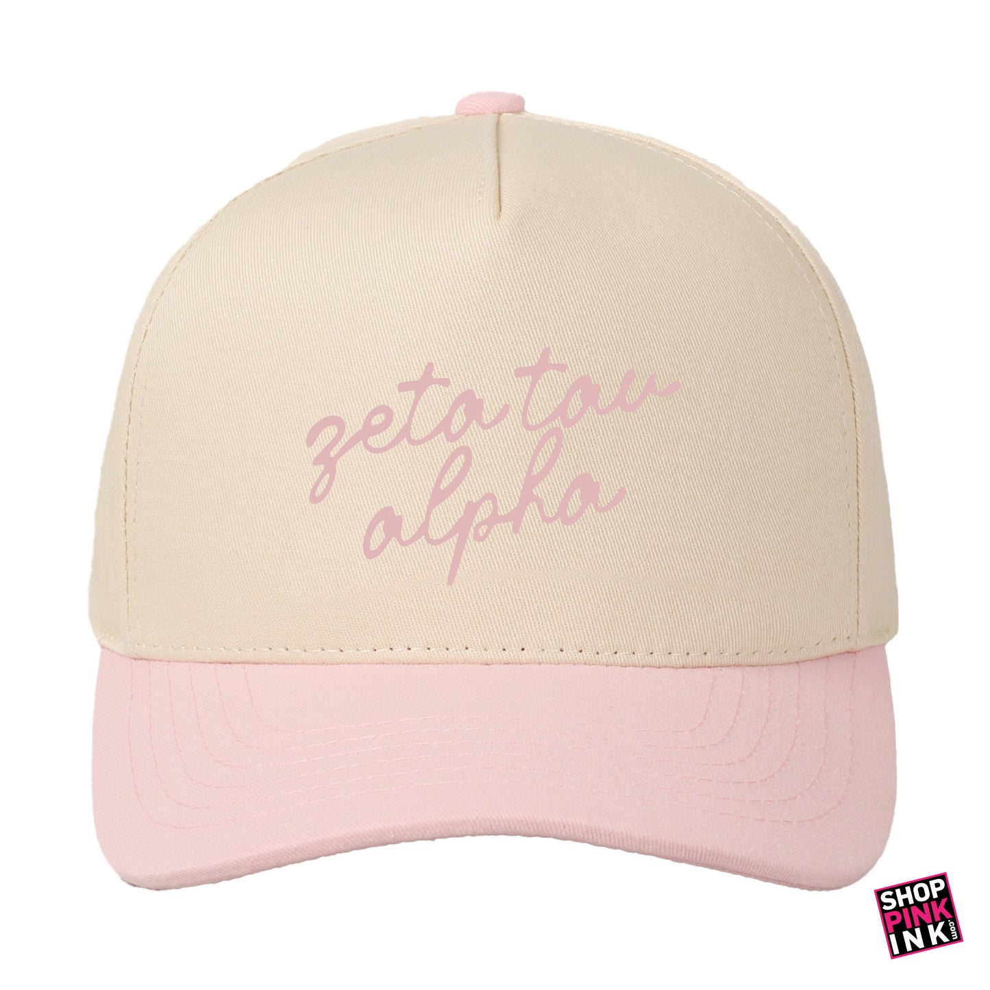 Zeta Tau Alpha - Natural Script Hat -  25611