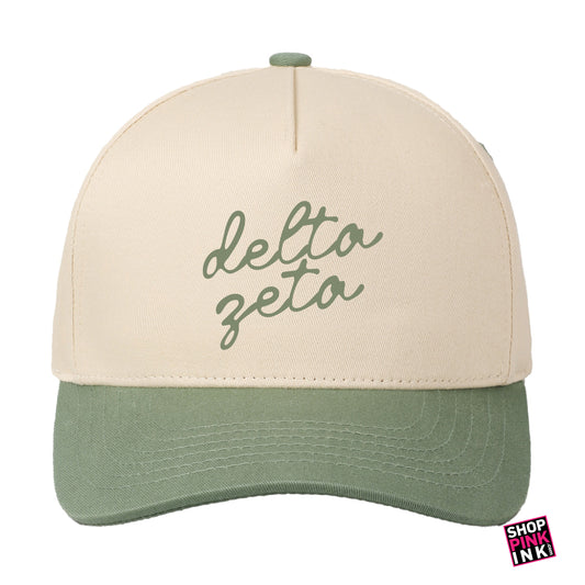 Delta Zeta - Natural Script Hat - 25611