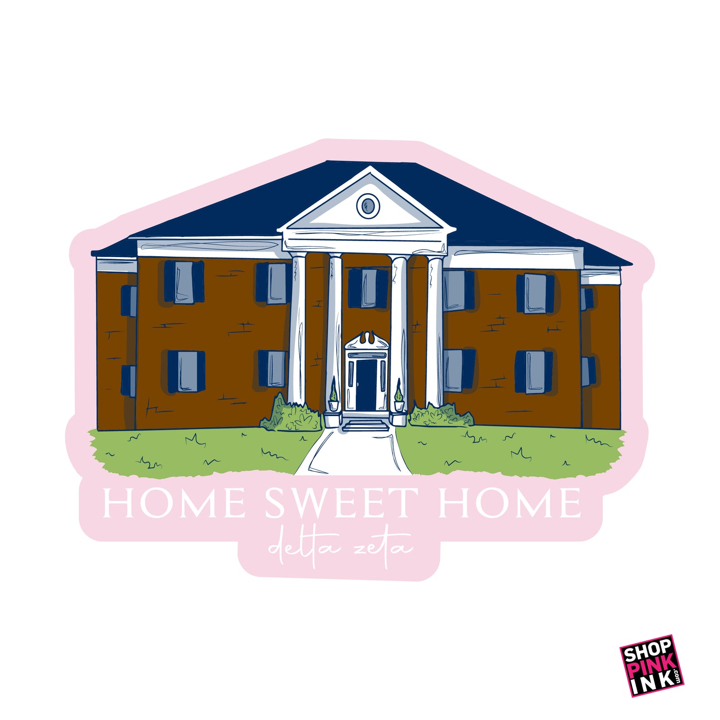 Delta Zeta - Home Sweet Home Sticker - 25629