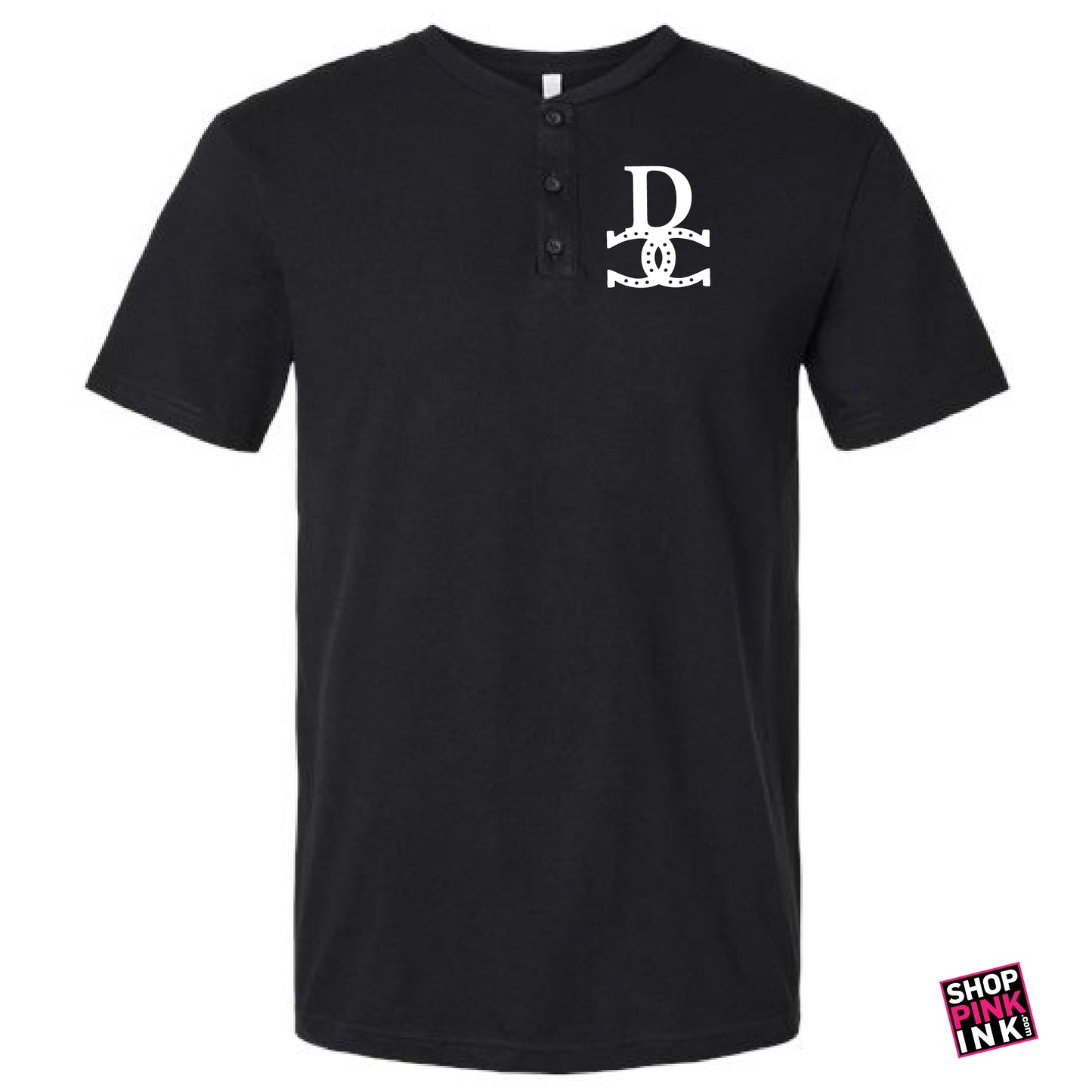Drover Cowboy Church - Logo - Embroidered Henley - 24241