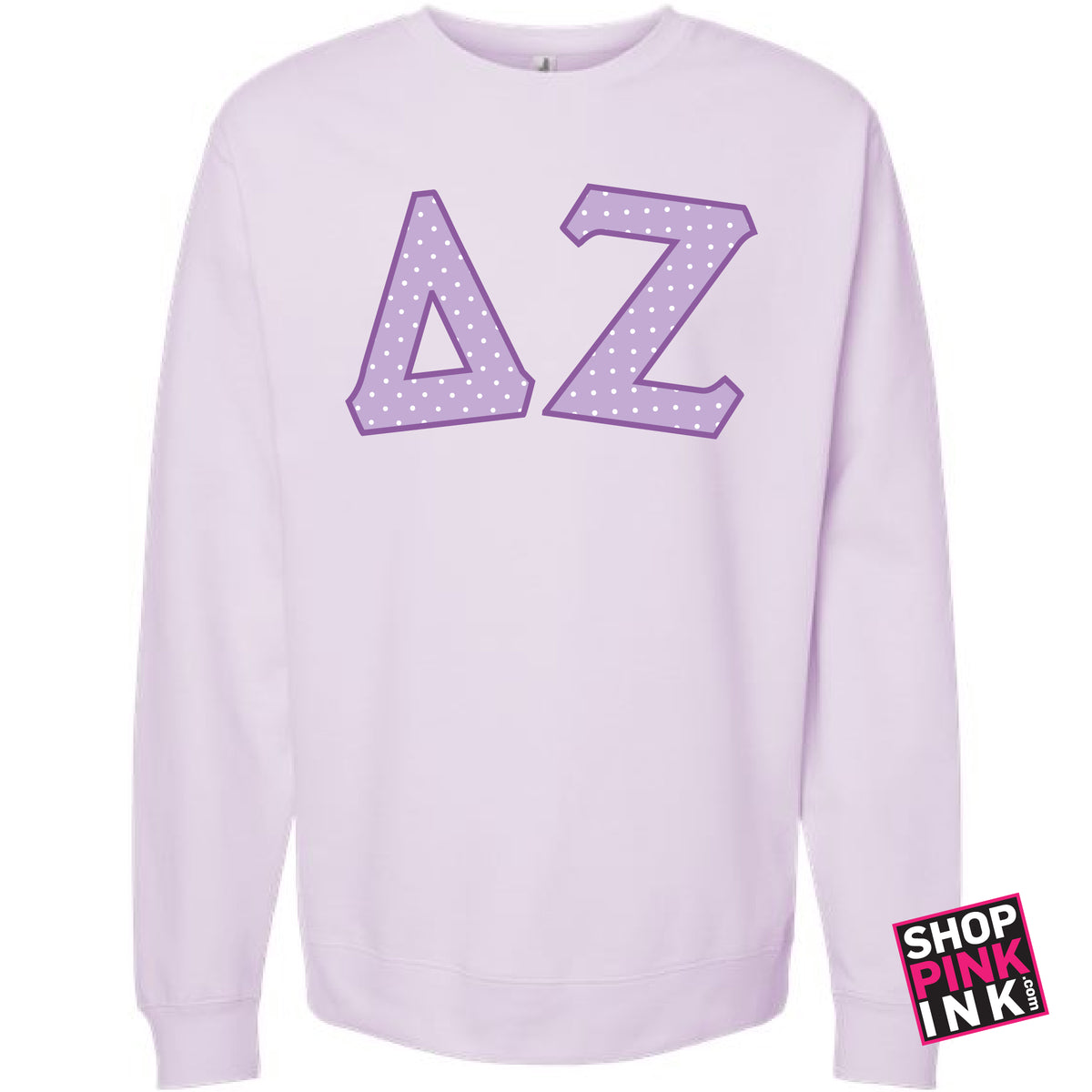 Delta Zeta - Lavender Dotty Crew - 26799