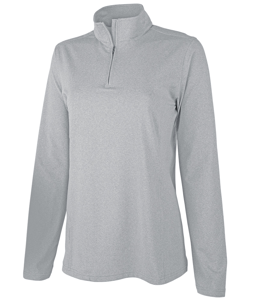 WOMEN'S HEATHERED ECO-LOGIC STRETCH QUARTER ZIP
