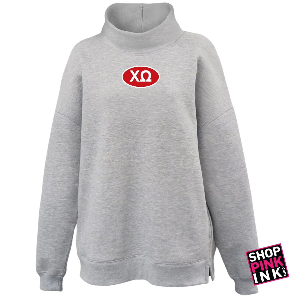 Chi Omega - Greek Label Mockneck - 27008