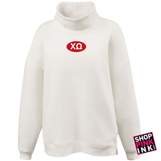 Chi Omega - Greek Label Mockneck - 27008