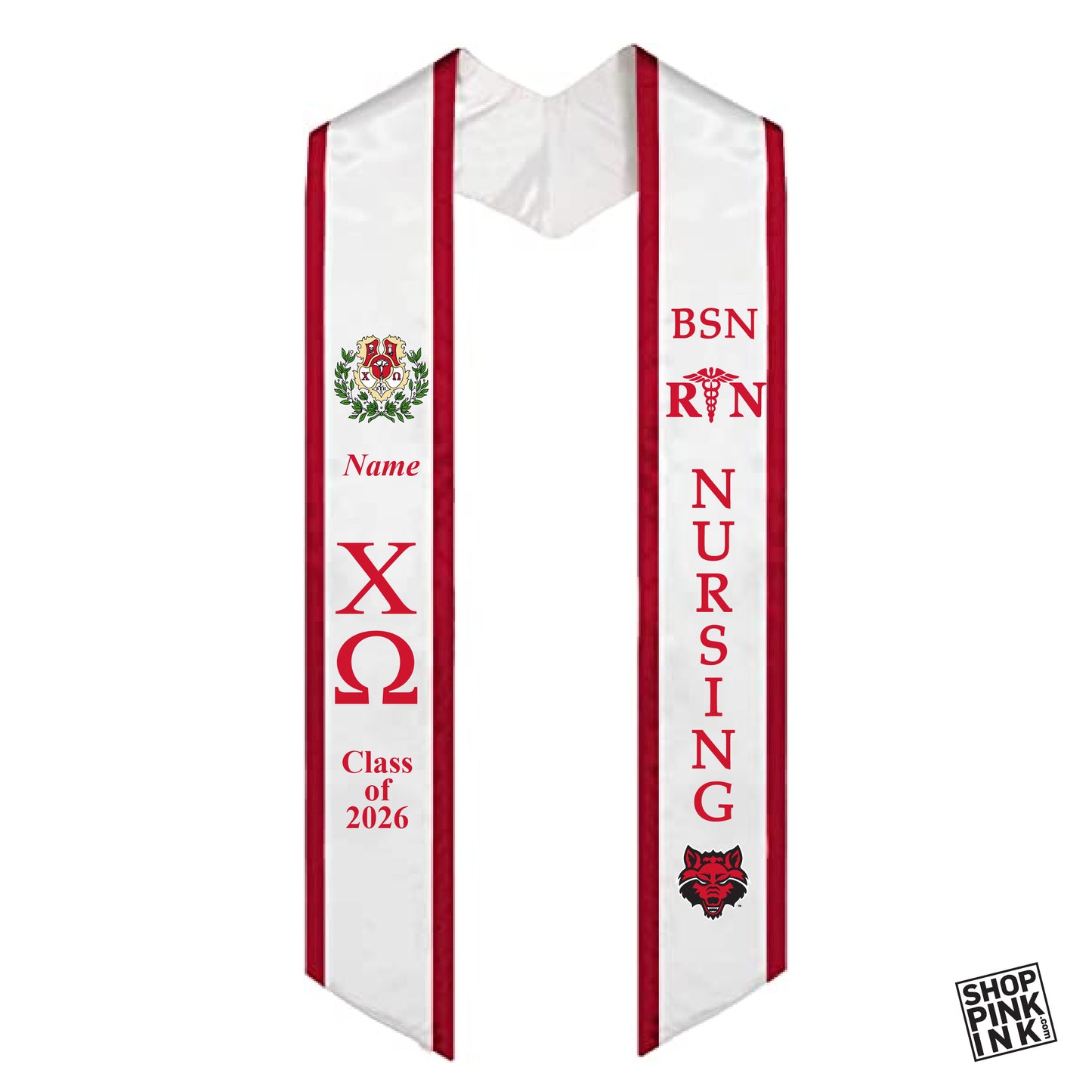 Chi Omega - Nursing - Graduation Stole