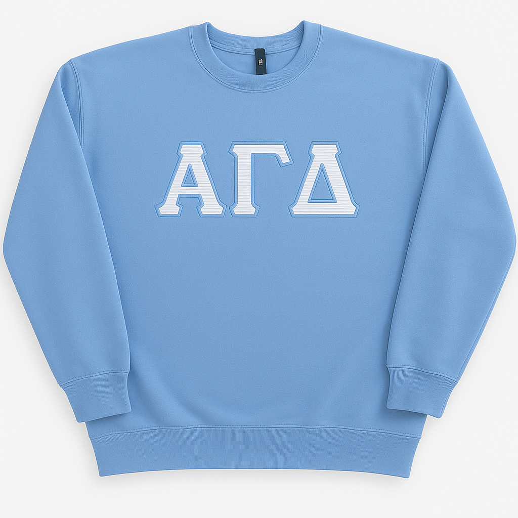 Alpha Gamma Delta - Carolina Subtle Stitch Crew