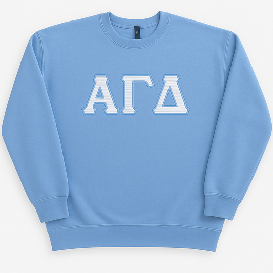 Alpha Gamma Delta - Carolina Subtle Stitch Crew