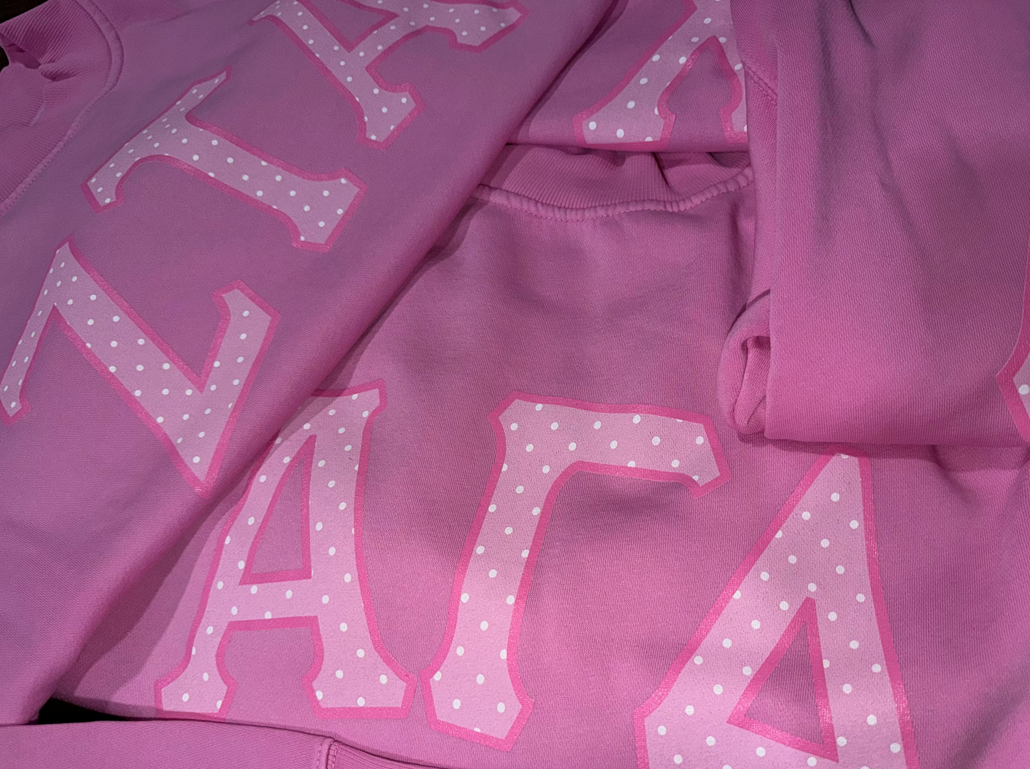 Chi Omega - Pink Dotty Mockneck - 26799