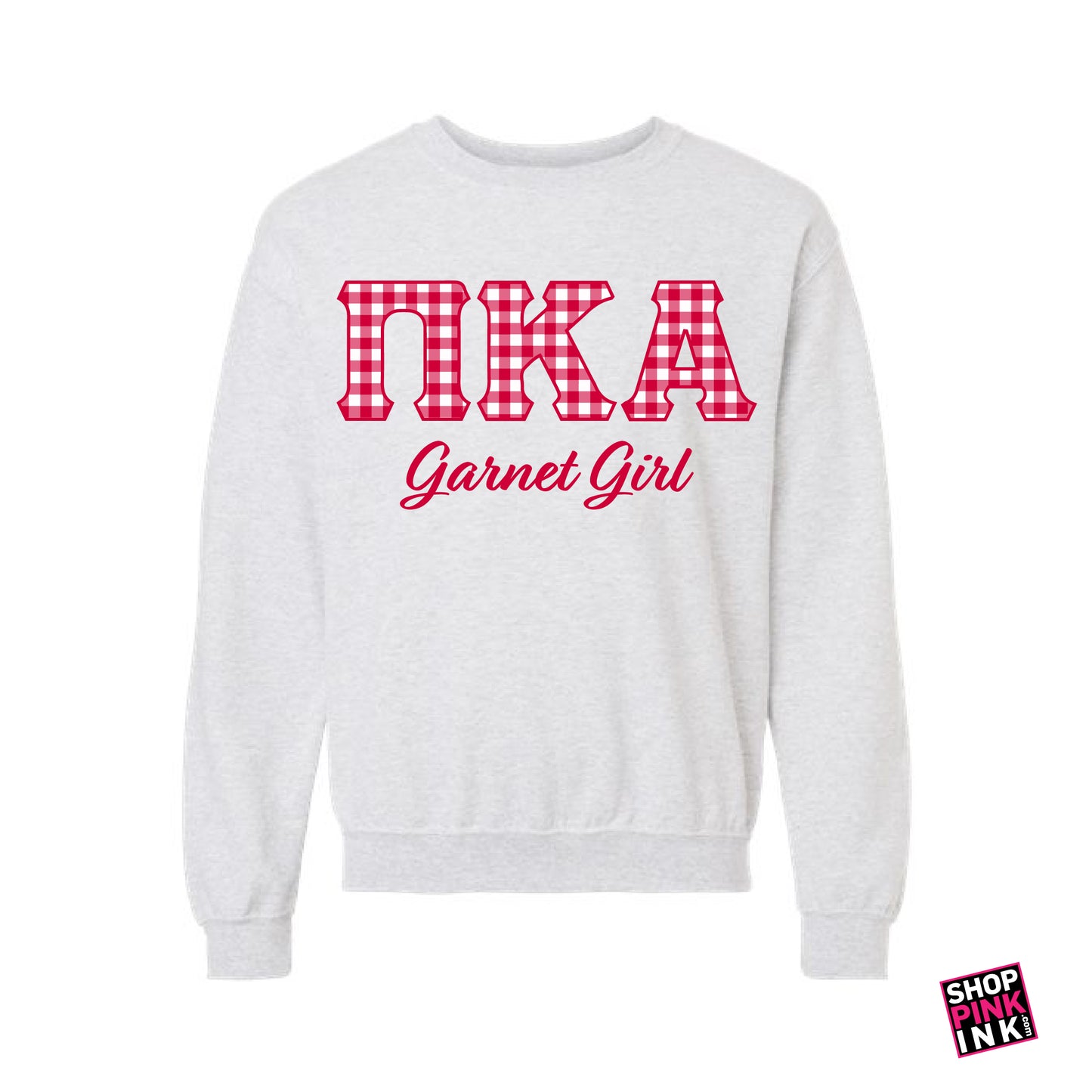 Pi Kappa Alpha - Embroidered Garnet Girl Crew - 26279