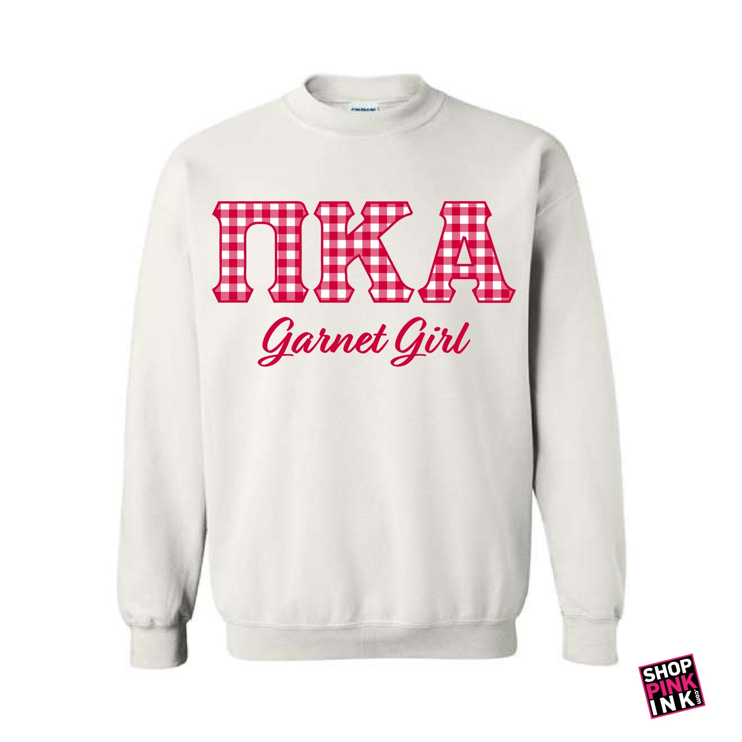 Pi Kappa Alpha - Embroidered Garnet Girl Crew - 26279