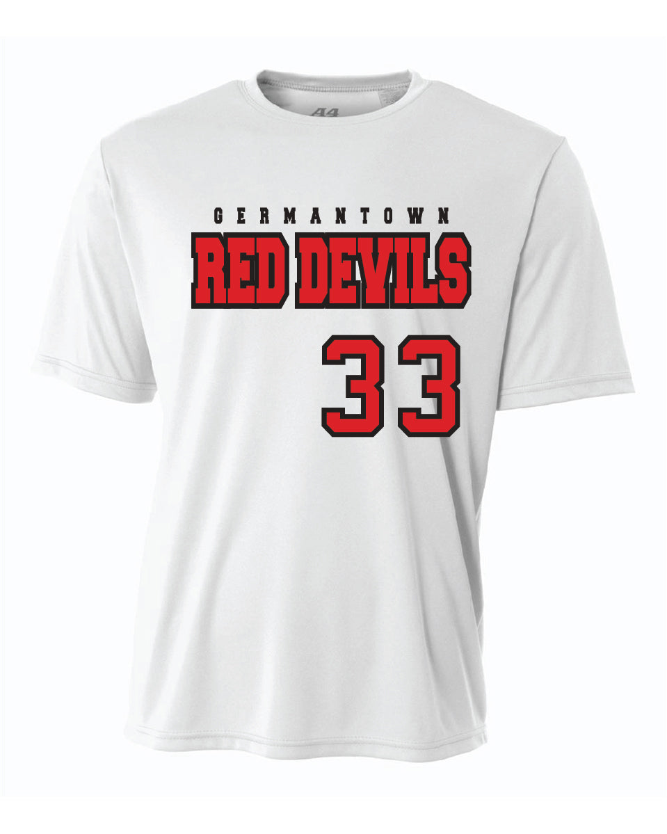 Germantown Softball - White Red Devils Jersey - 14770 14U